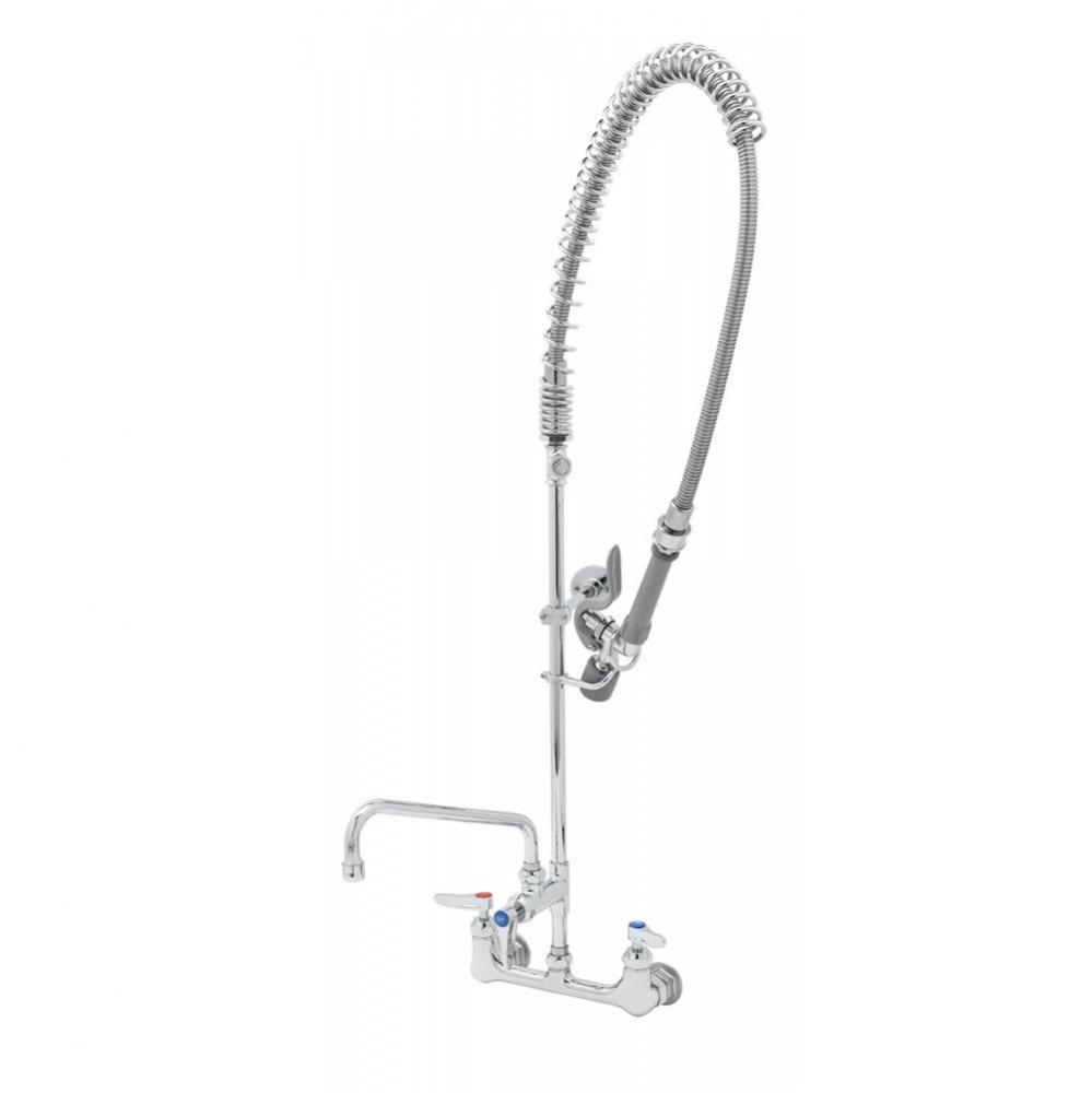 EasyInstall Pre-Rinse, 8'' Wall Mount Faucet, Ceramas, ADF, 061X, B-0230-K, Tee, Swivel