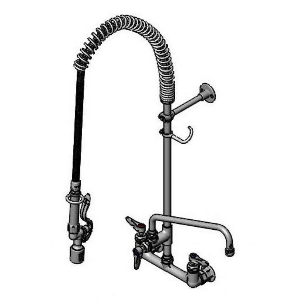 EasyInstall Pre-Rinse, 8'' Wall Mount, Ceramas, 12'' Add-On Faucet, B-0107-J,