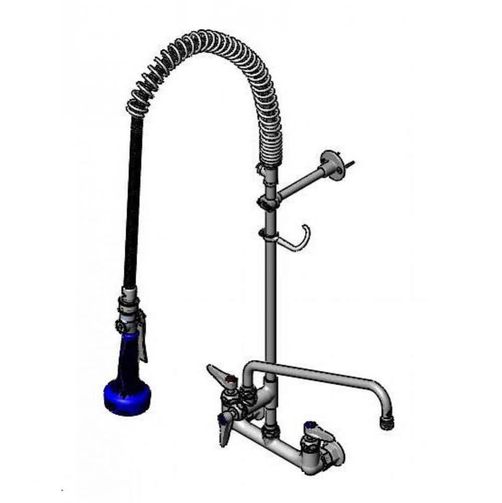 EasyInstall Pre-Rinse Unit: 8'' Wall Mount, Ceramas, Swivel B-0108, Tee, B-0230-K