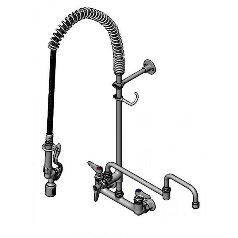 Pre-Rinse: 8'' Wall Mount, Ceramas, ADF 18'' DJ Nozzle w/ 2.2 GPM VR Aerator,