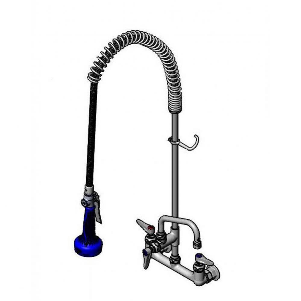 EasyInstall Pre-Rinse, Spring Action, 8'' Wall Mount Base, 6'' Add-On Faucet,