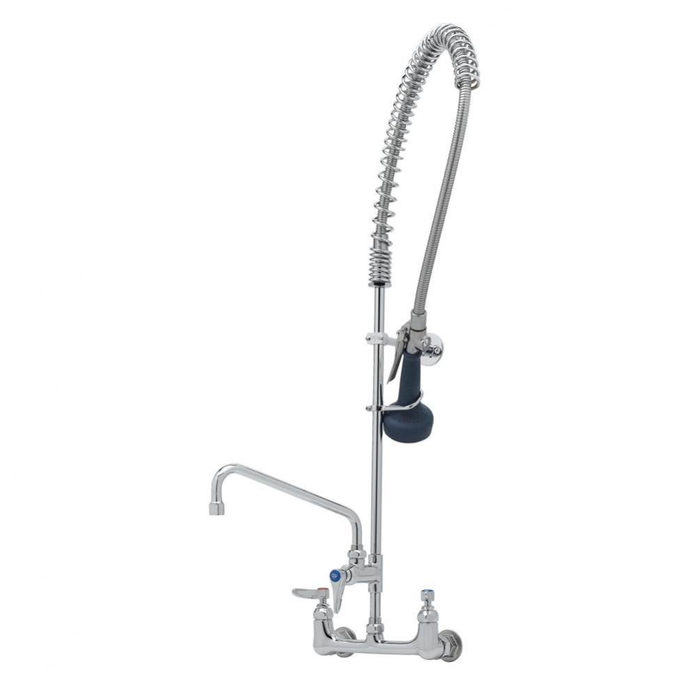 EasyInstall Pre-Rinse: Spring Action, 8'' Wall Mount Base, 10'' Add-On Nozzle,