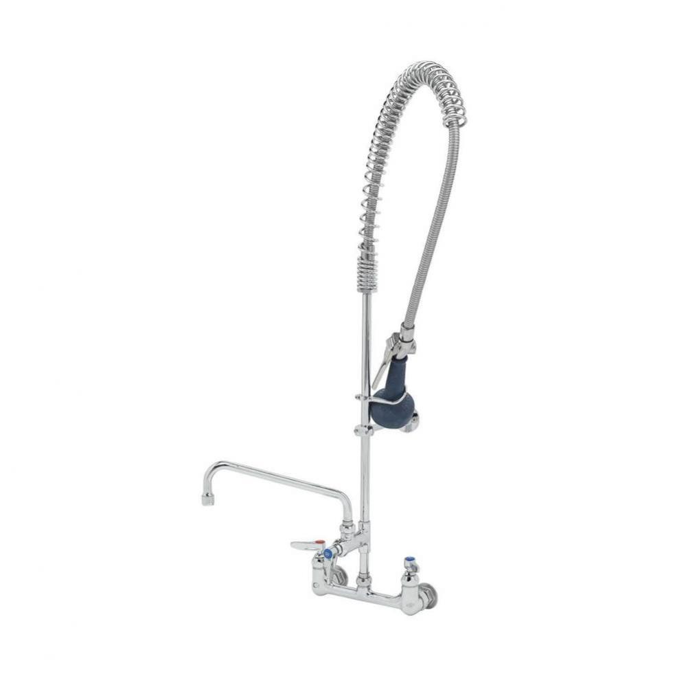 EasyInstall Pre-Rinse, Spring Action, 8'' Wall Mount Base, 10'' Add-On Nozzle,