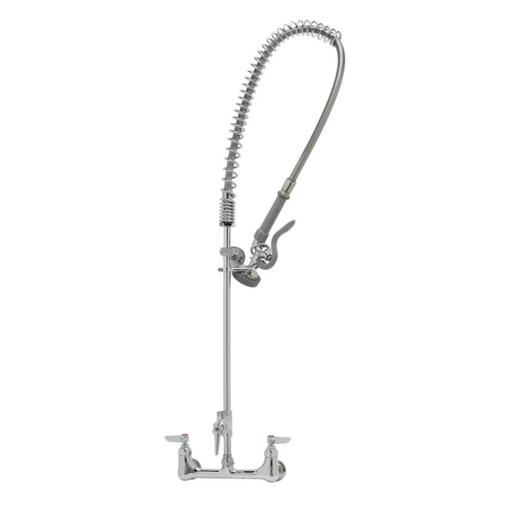 EasyInstall Pre-Rinse, Spring Action, Wall Mount, 8'' Centers, Add-On Faucet Less Nozzle