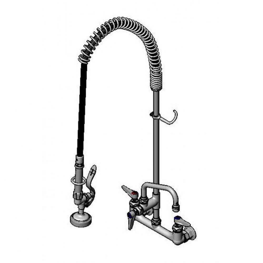 EasyInstall Pre-Rinse, Spring Action, Wall Mount Base, 8'' Centers, 6'' Add-On