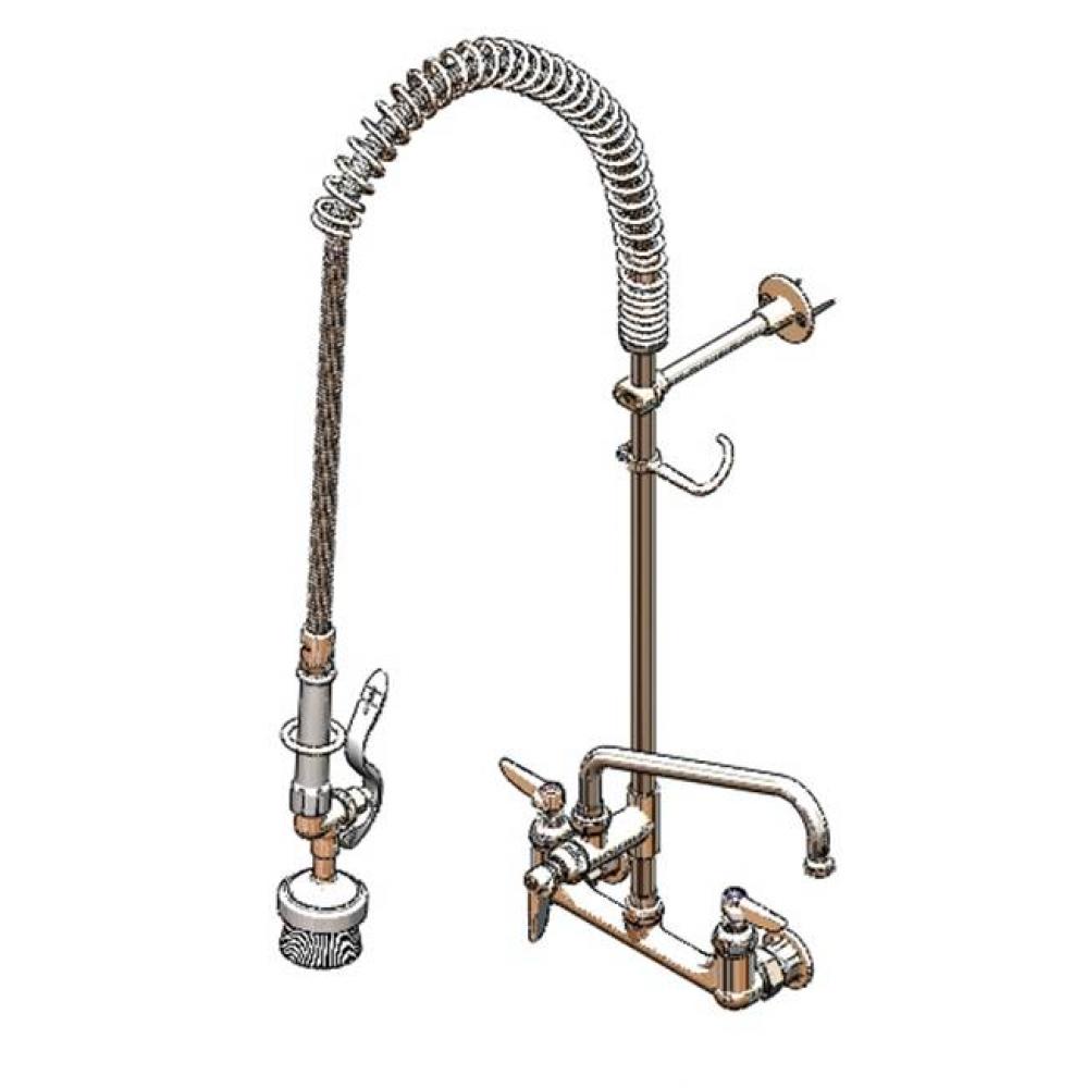 8'' WallMount Pre-Rinse, Supply Stops-Hoses-Elbows, Add-On-Fct, 10'' Swing Noz