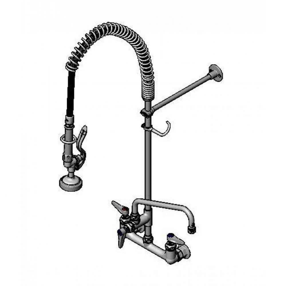 8'' WallMount Pre-Rinse, Supply Stops-Hoses-Elbows, Add-On-Fct, 10'' Swing Noz