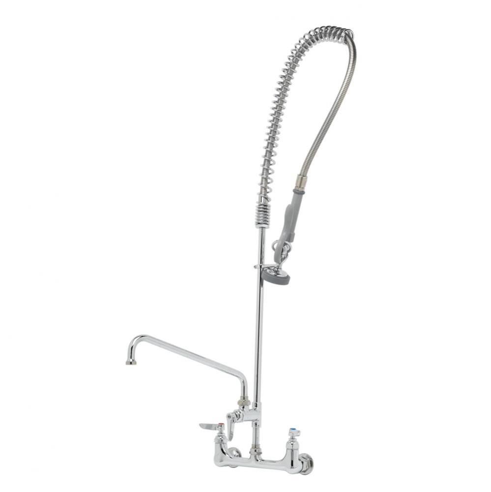 EasyInstall Pre-Rinse Unit: 8'' Wall Mount, Spring Action, Add-On Faucet, 10''