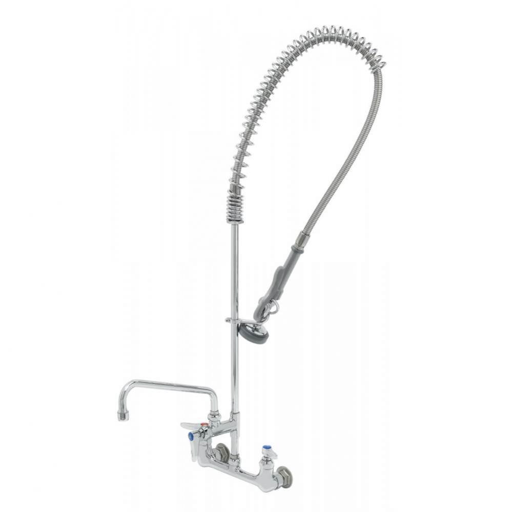 EasyInstall Pre-Rinse Unit: 8'' Wall Mount, Spring Action, Add-On Faucet, 10''