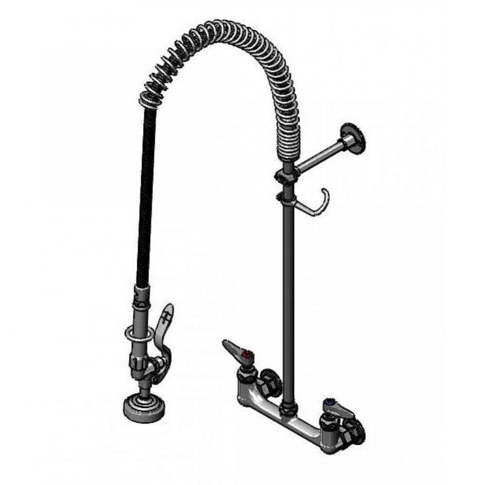 EasyInstall Pre-Rinse, Spring Action, Wall Mount Base, 8'' Centers, Wall Bracket, 22&apo