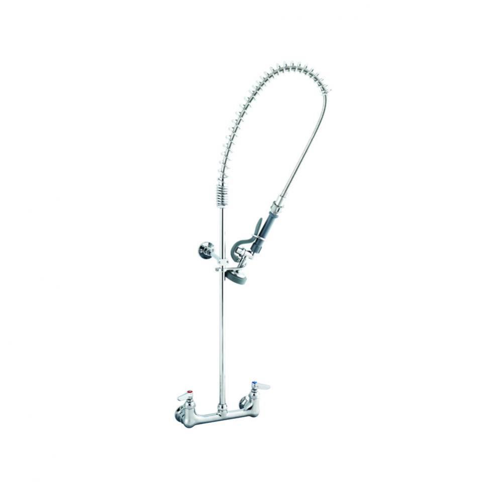 EasyInstall Pre-Rinse, Spring Action, 8'' Wall Mount Base, Wall Bracket, & Swivel
