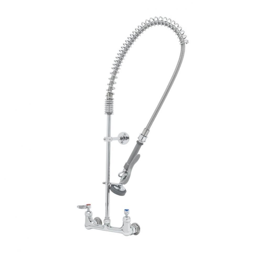 EasyInstall Pre-Rinse, Spring Action, 8'' Wall Mount Base, Wall Bracket, & Swivel