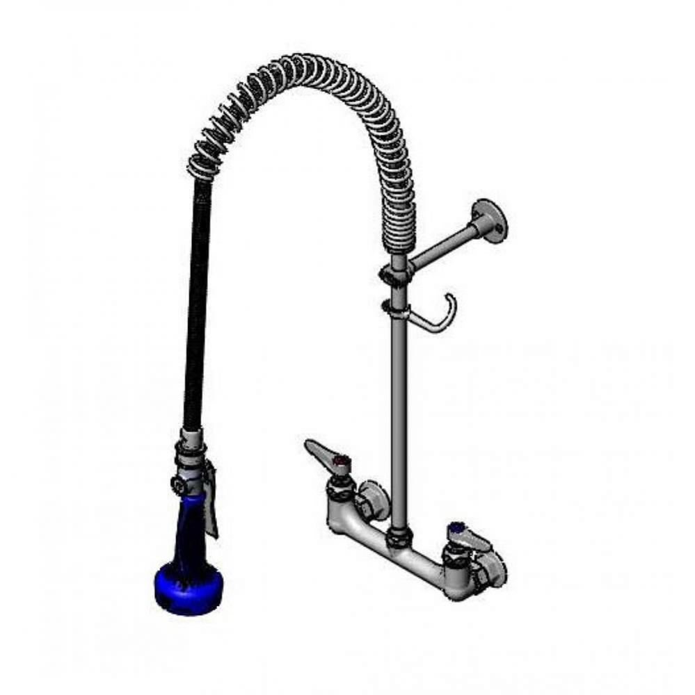 EasyInstall Pre-Rinse: 8'' Wall Mount, 1.07 gpm Spray Valve, PRSV Swivel, Wall Bracket,