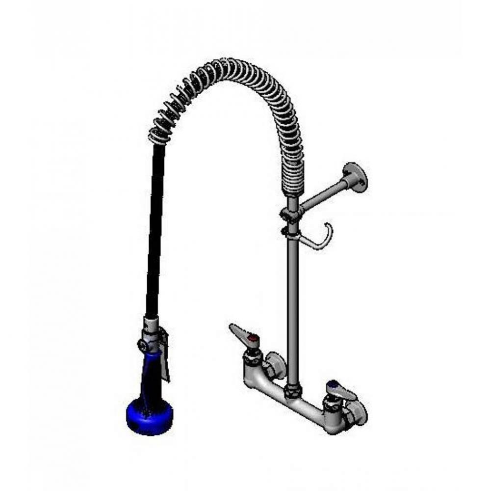 Easy-Install Pre-Rinse: 8'' Wall Mount, 1/2''NPT Male Inlets, 18'' R