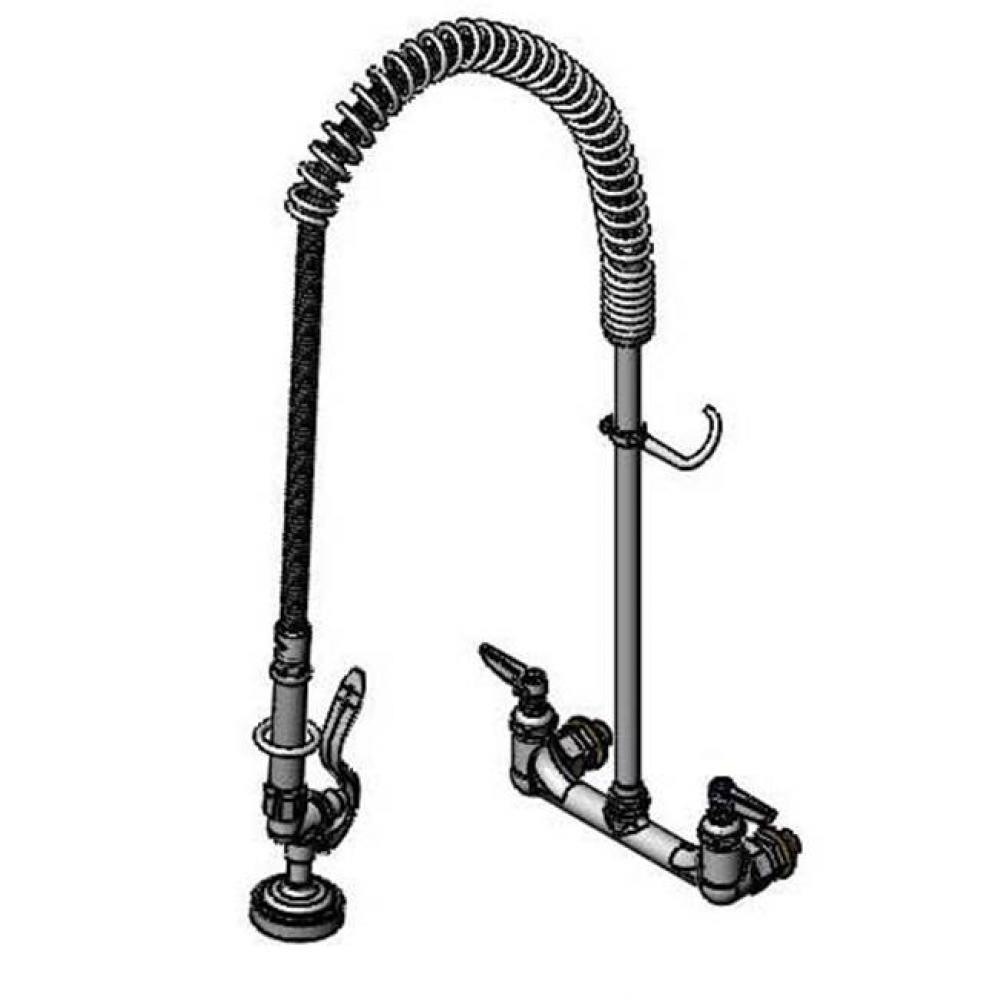 EasyInstall Pre-Rinse, Spring Action, Wall Mount Base, 8'' Centers, 1/2'' NPT