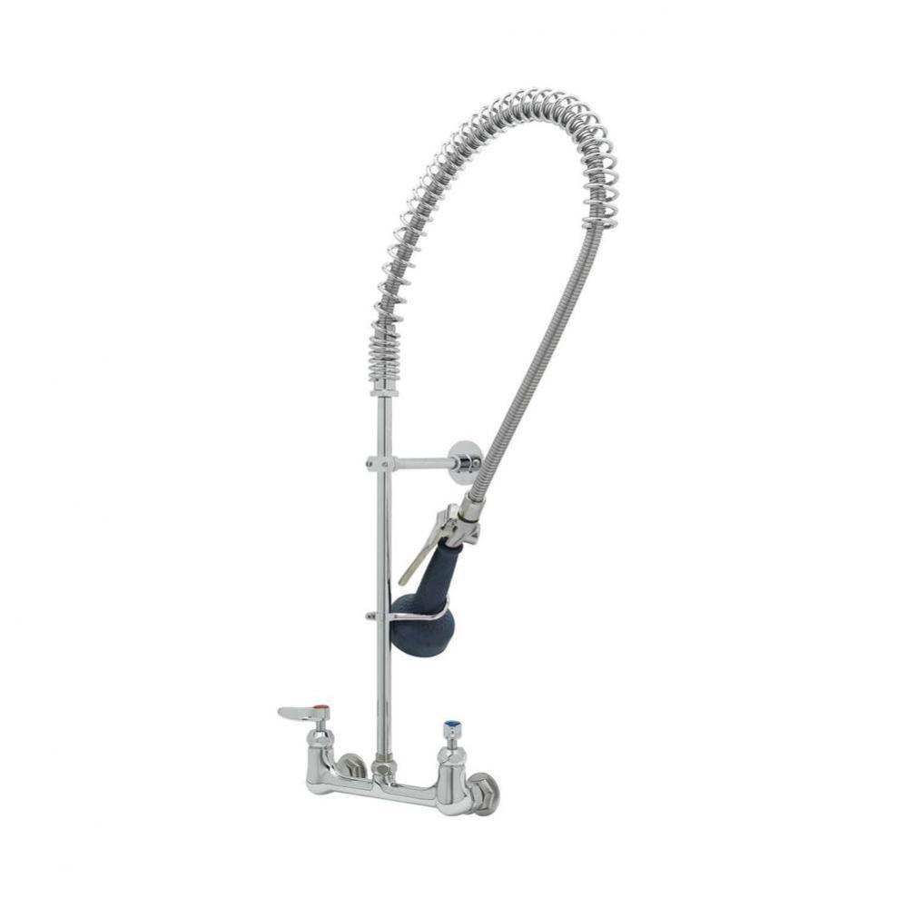 Easy-Install Pre-Rinse: 8'' Wall Mount, Ceramas w/ Check Valves, B-0108 Spray Valve