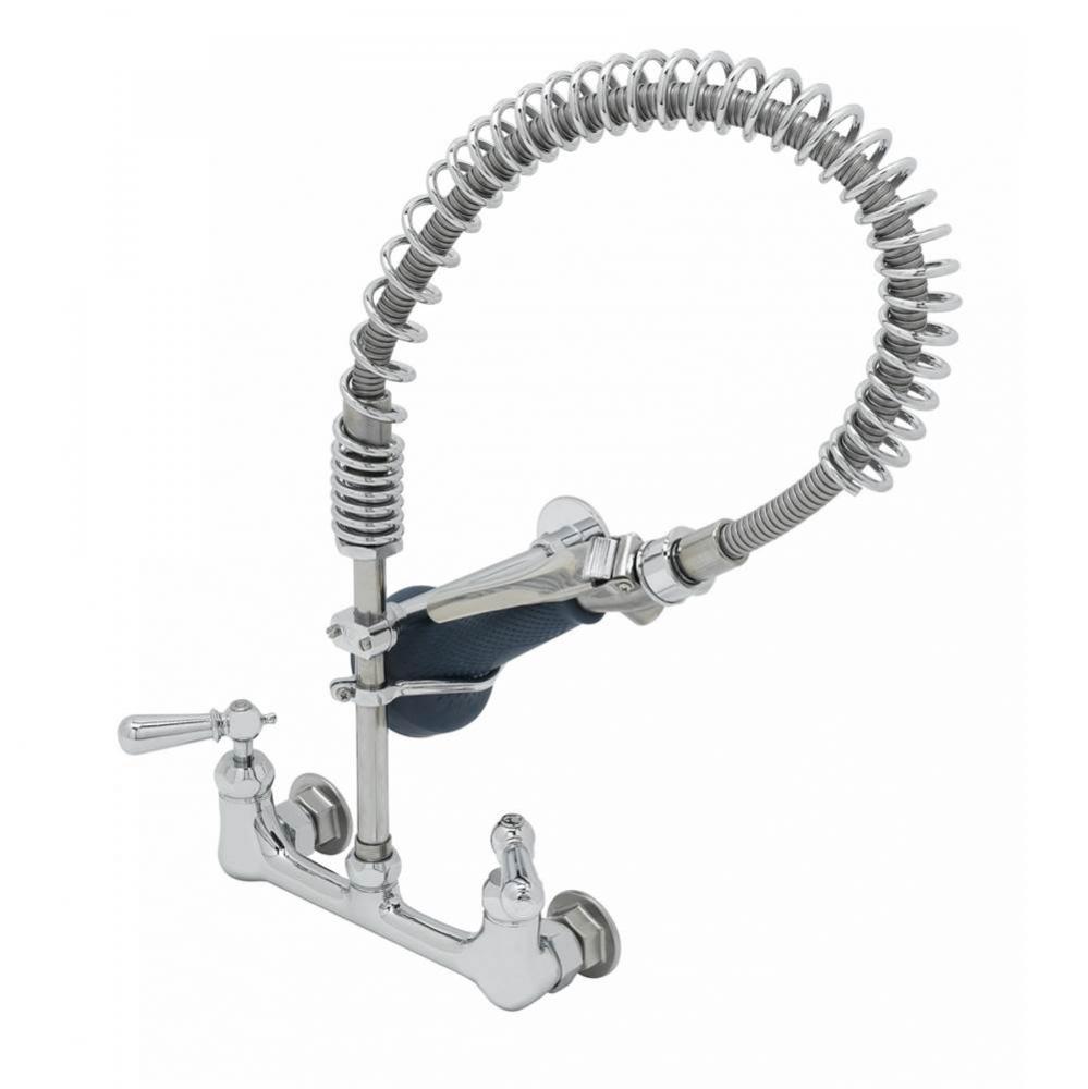 EasyInstall Pre-Rinse Unit: 8'' Wall Mount, Cerama, 32'' Flex Hose & Swive