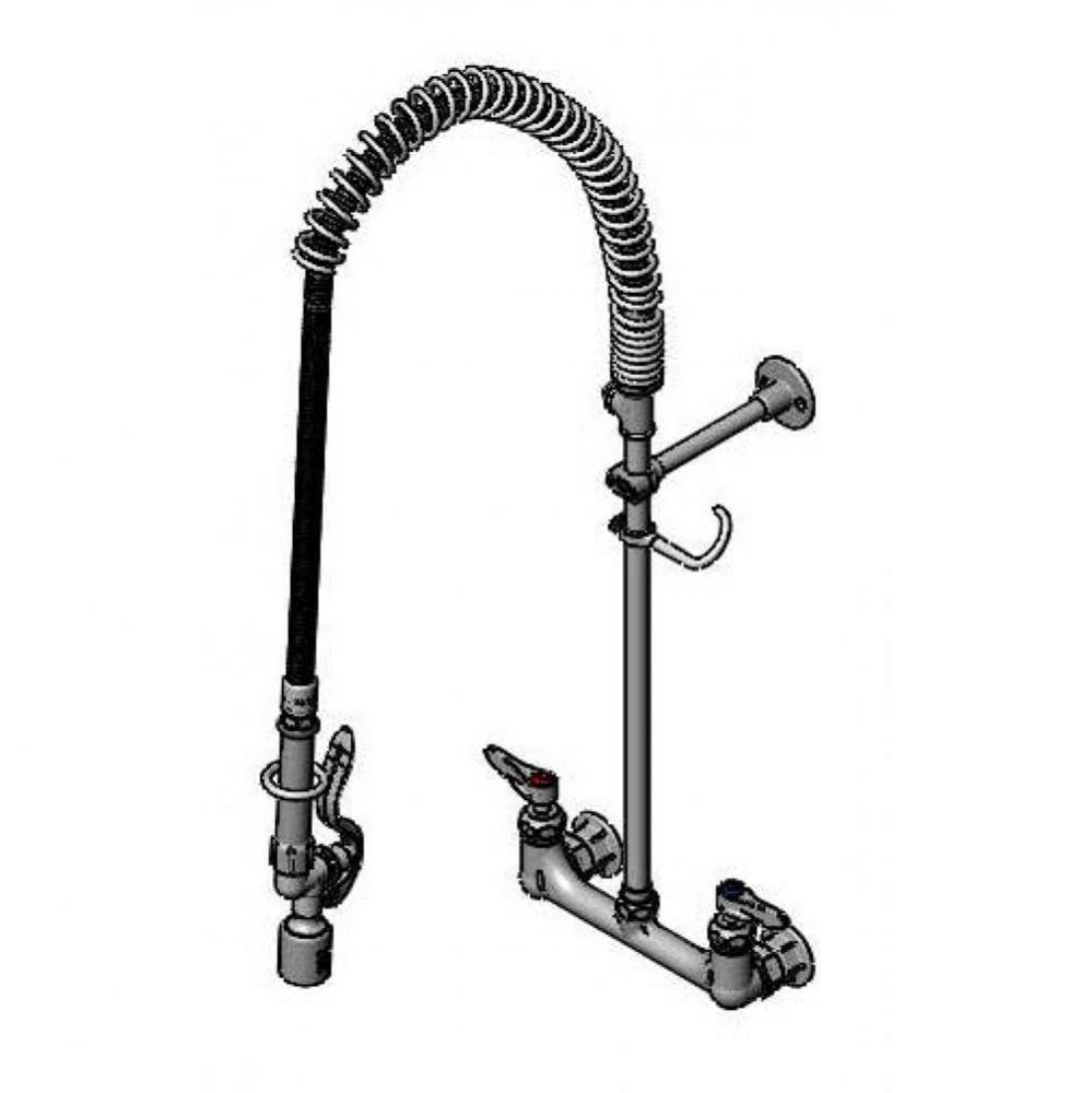 Pre-Rinse: 8'' Wall Mount, Ceramas, B-0107-C Spray Valve, B-TEE-RGD Tee, B-0109-01 Brack