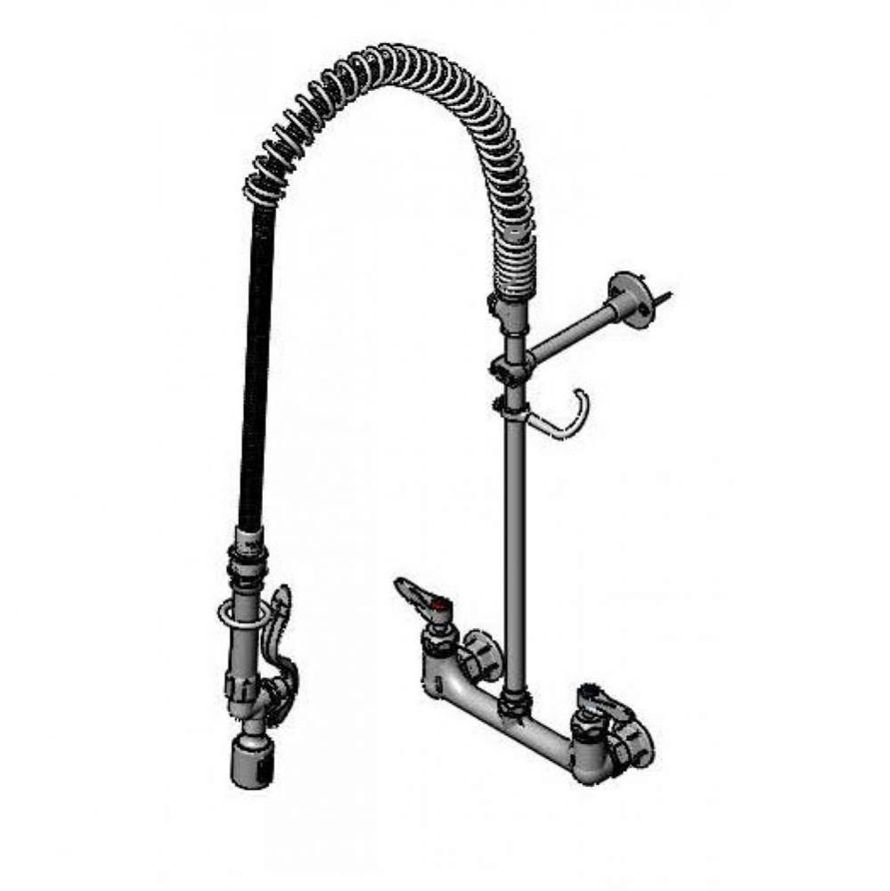 Pre-Rinse Unit, 8'' Wall Mount, Ceramas, Tee, B-0107-J Spray Valve w/ Swivel, Wall Brack