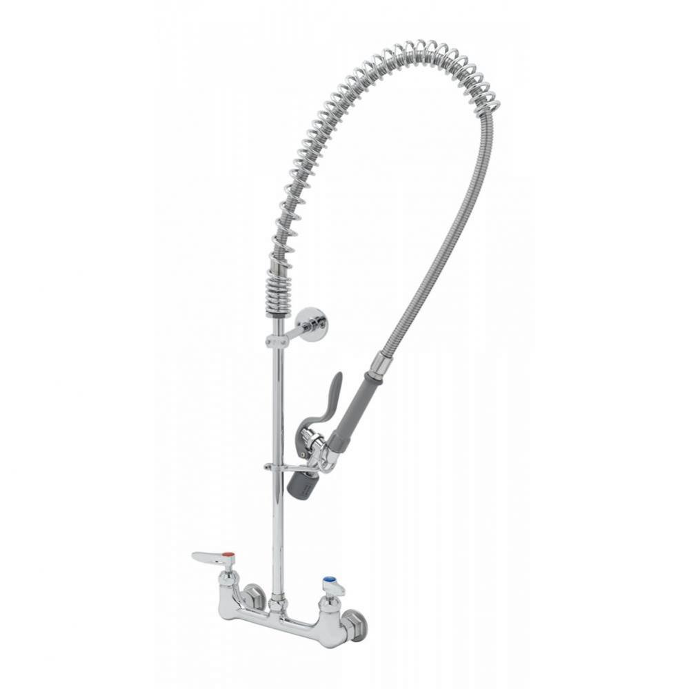 EasyInstall Pre-Rinse, 8'' Wall Mount Faucet, Ceramas, B-0107-J Spray Valve, 6'&apo