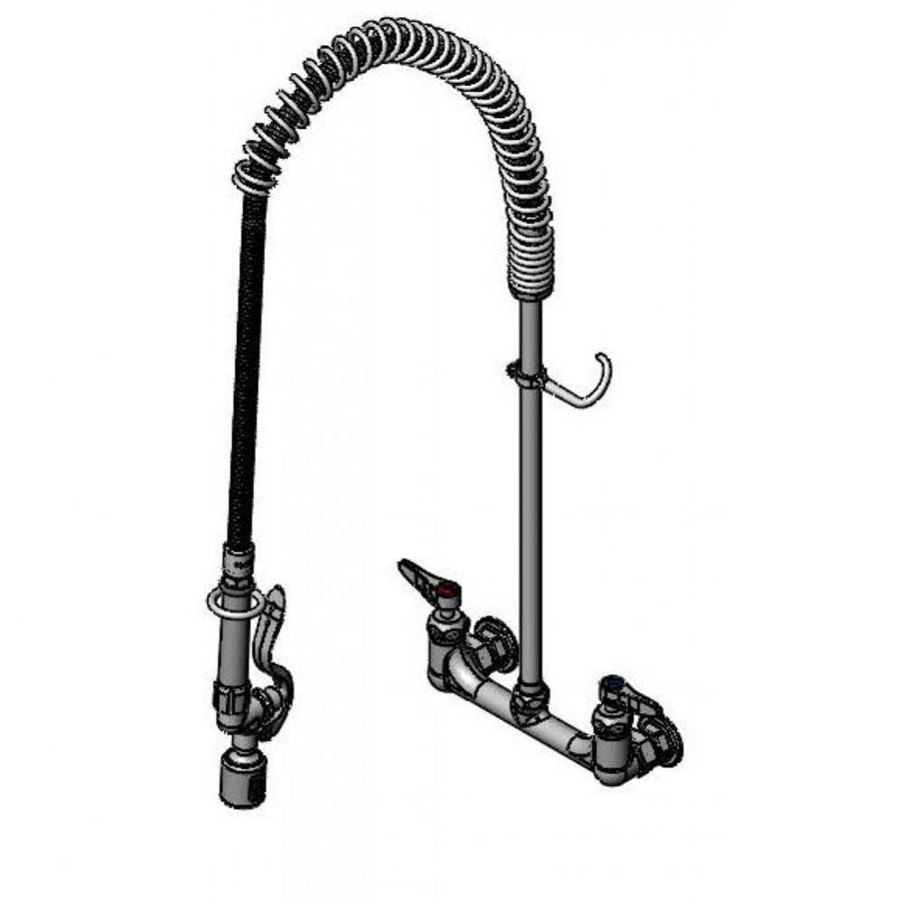 EasyInstall Pre-Rinse, 8'' Wall Mount Faucet, Cerama Cartridges, B-0107-J Spray Valve