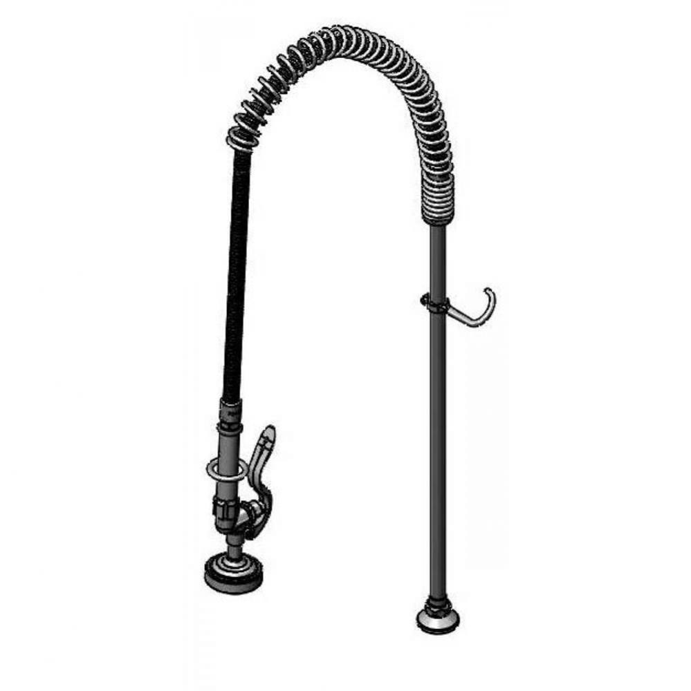 Pre-Rinse Riser Assembly, Spring Action, 44'' Flex Hose & B-0107 PRSV, 1/2'&apo