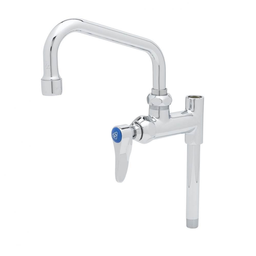 Add-On Faucet, 6'' Nozzle, Cerama Cartridge, Lever Handle, 5'' Nipple/Riser