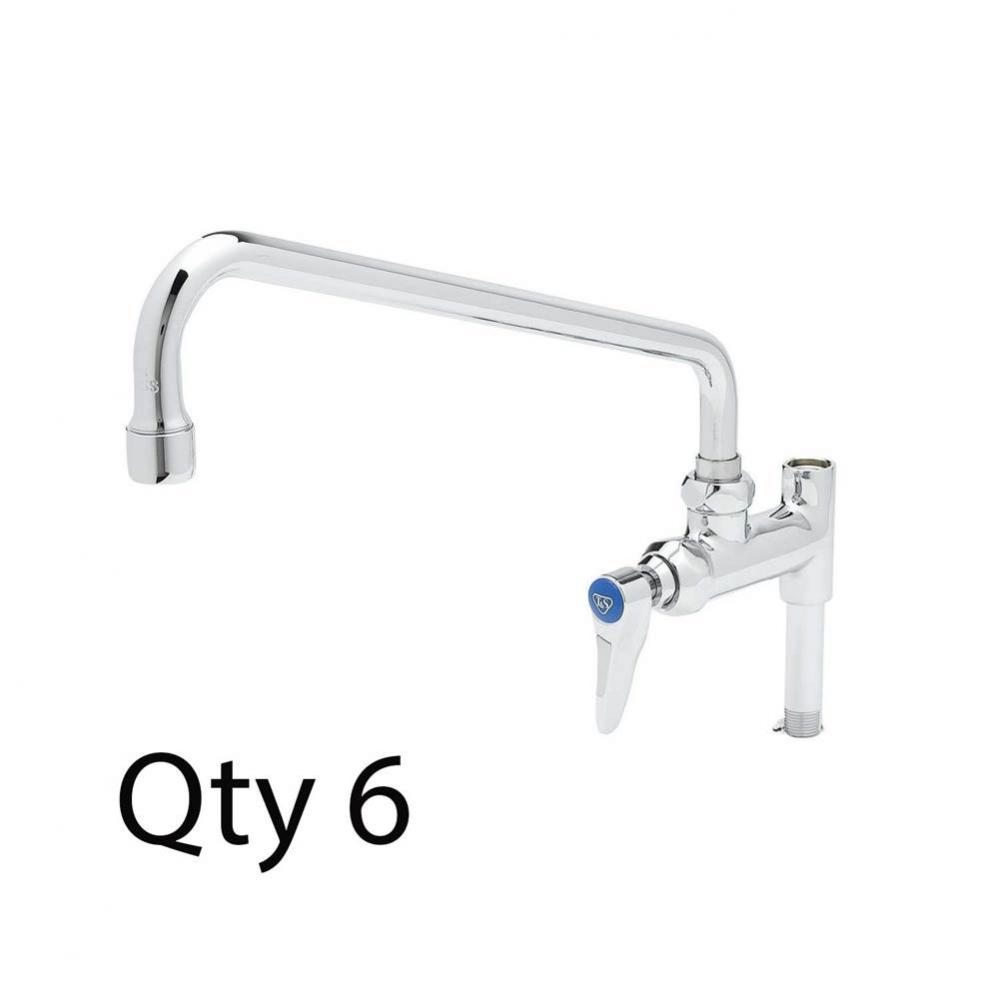 Add-On Faucet, 12'' Nozzle, Lever Handle (Qty. 6)