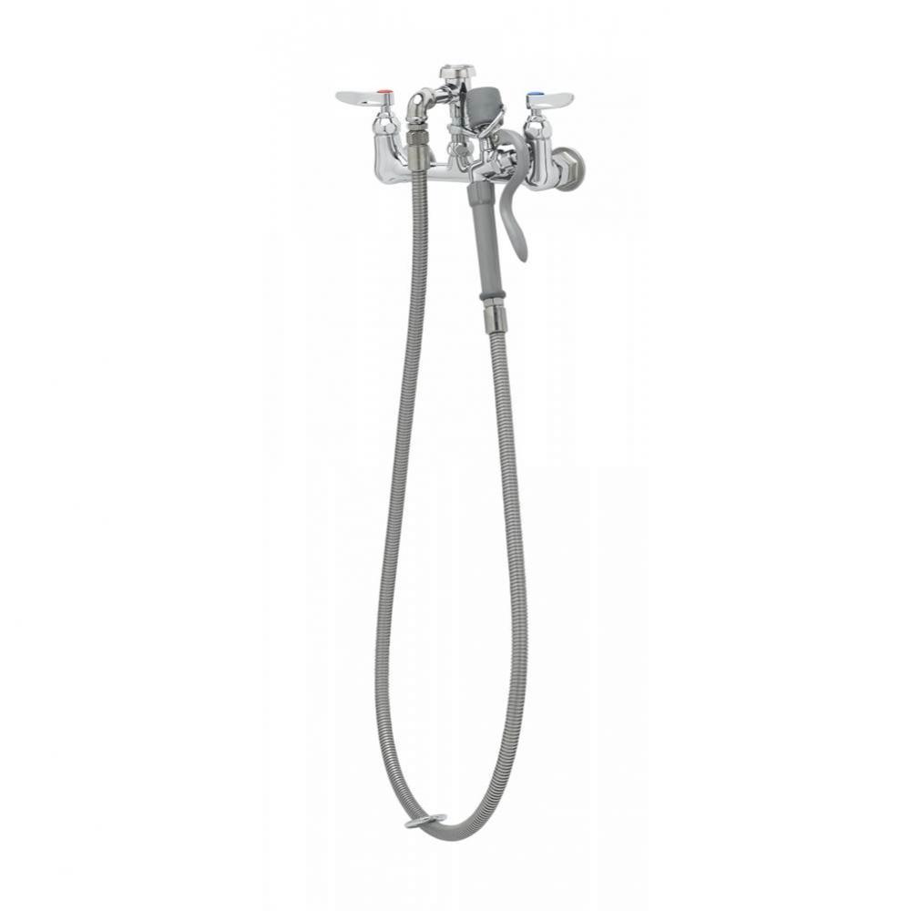 Spray Assembly, 8'' Wall Mount Base Faucet, VB Outlet, B-0107-J Spray Valve, B-0068-H Ho