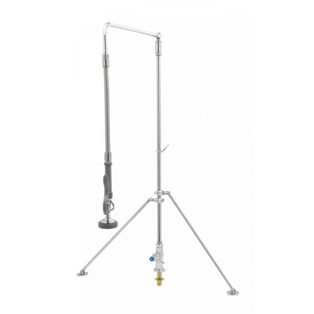 Pre-Rinse: 18'' Overhead Swivel Arm, Single Hole Base, Single Temperature, Bi-Pod Suppor