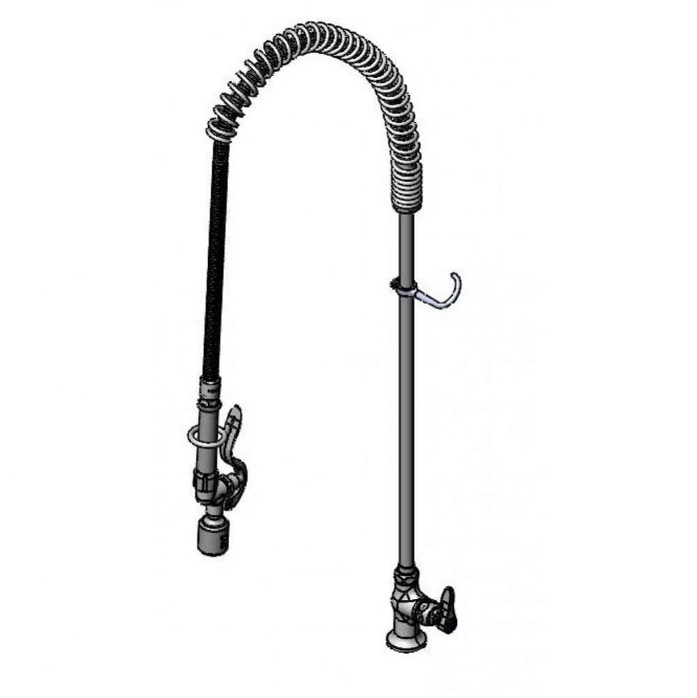 Single Hole Deck Mount Pre-Rinse, Low-Flow Spray Valve & Flex Hoses