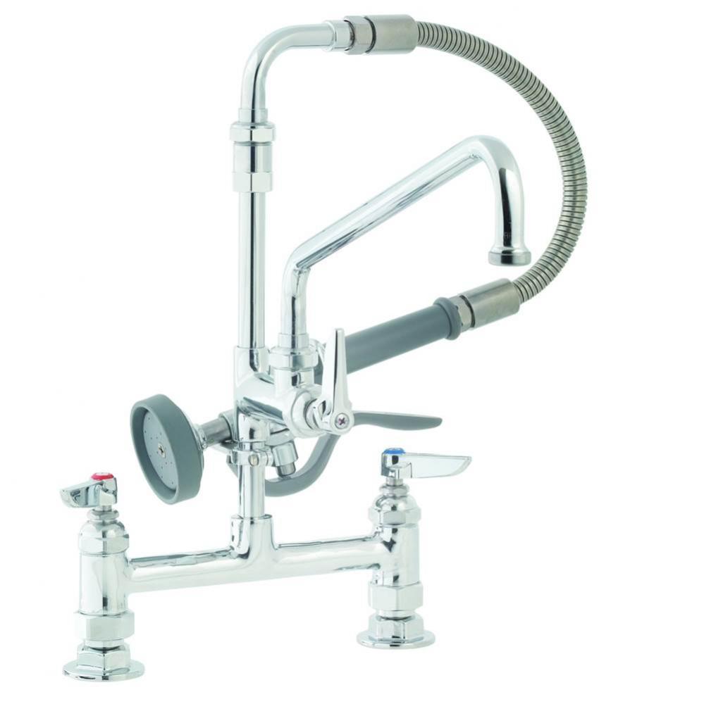 Pre-Rinse: 8'' Deck Mount Base, Add-On Fct w/ 8'' Swing Nozzle, Hose & Ang