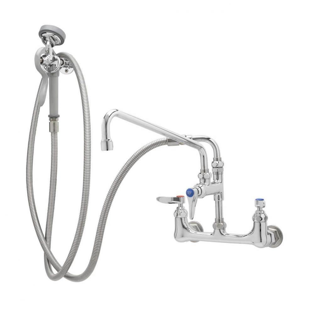 Spray Assembly, 8'' Wall Mount Base, 12'' Add-On Faucet, 104'' Hose