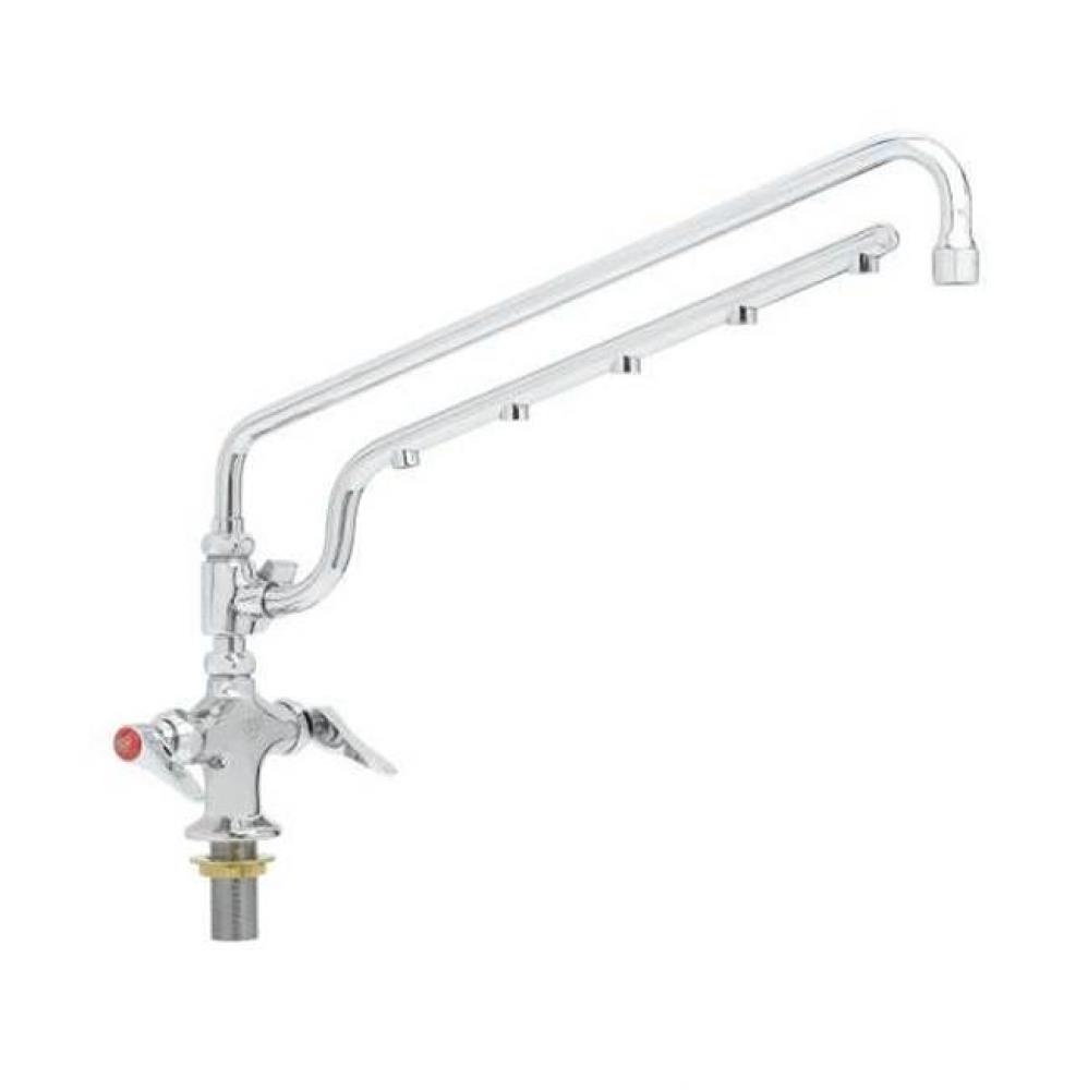 ULTRARINSE Single Hole Deck Mount Mixing Faucet, 18'' Swing Nozzle, 16'' 1.5 G