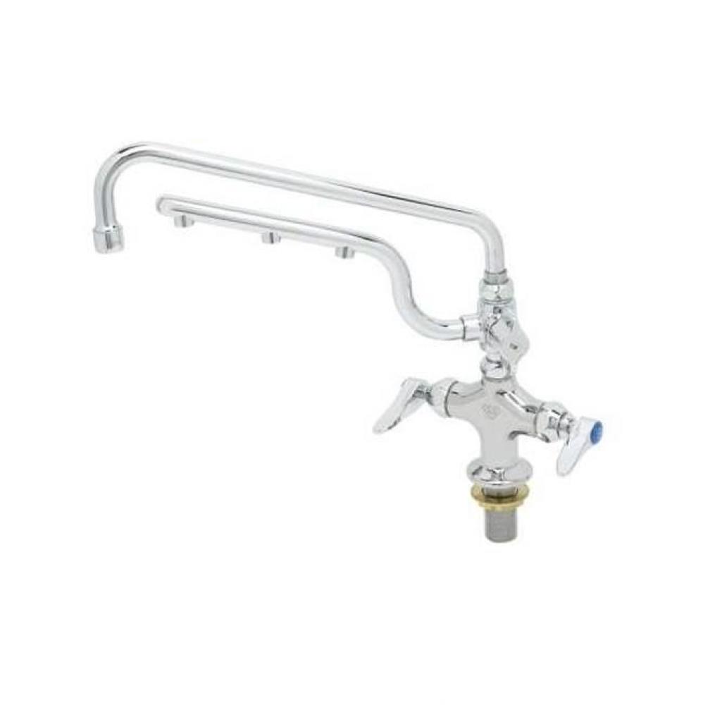 ULTRARINSE Single Hole Deck Mount Mixing Faucet, 12'' Swing Nozzle, 10'' 1.5 G