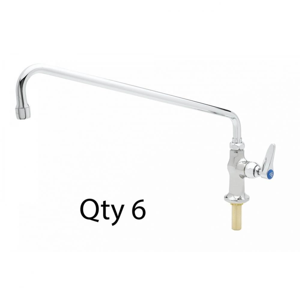 Single Pantry Faucet, Single Hole Base, Deck Mount, 18'' Swing Nozzle (065X) (Qty. 6)