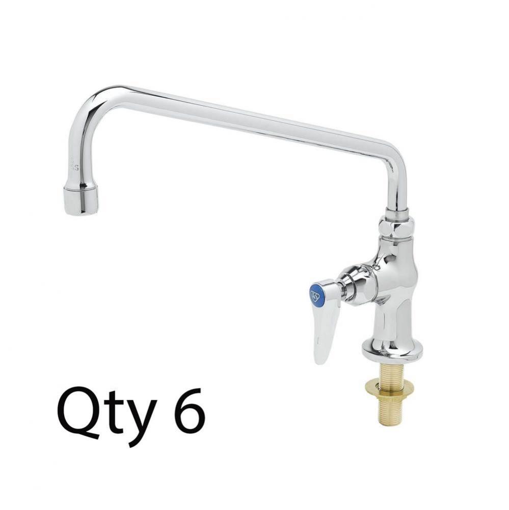 Single Pantry Faucet, Single Hole Base, Deck Mount, 12'' Swing Nozzle (062X) (Qty. 6)