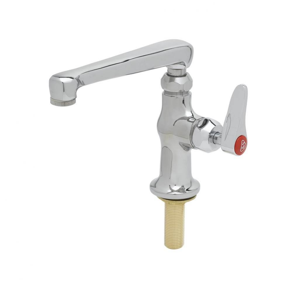 Single Temp Deck Mount Faucet, Cerama Cartridge, Red Index, 6'' Cast Spout, 2.2 GPM Aera