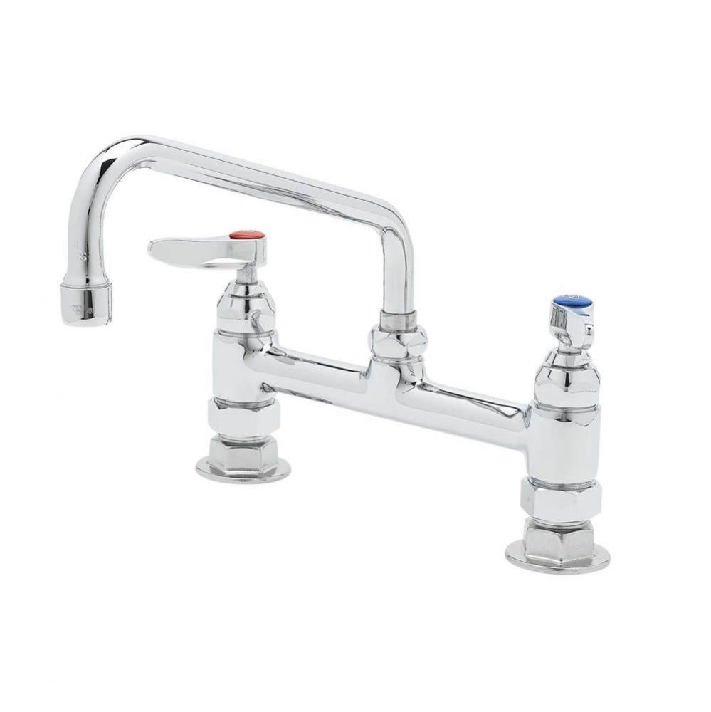 8'' Deck Mount Mixing Faucet, Eternas, 8'' Swing Nozzle (060X), Lever Handles