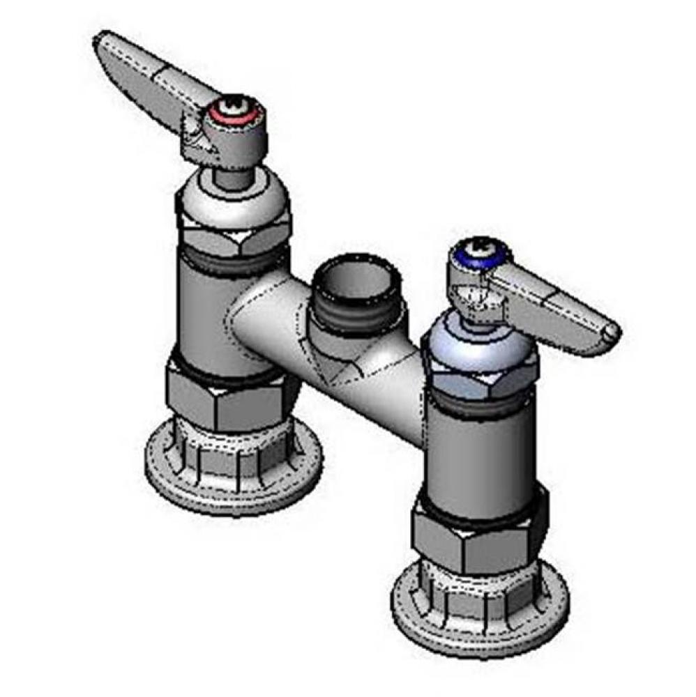 Double Pantry Swivel Base Faucet, Deck Mount, 4'' Centers, Less Nozzle (Qty. 6)