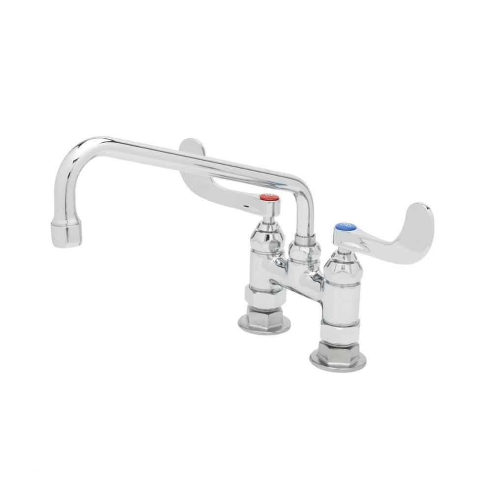 Mixing Faucet, 4'' Deck Mount, Eterna Cartridges, 4'' Wrist Handles, 10'&