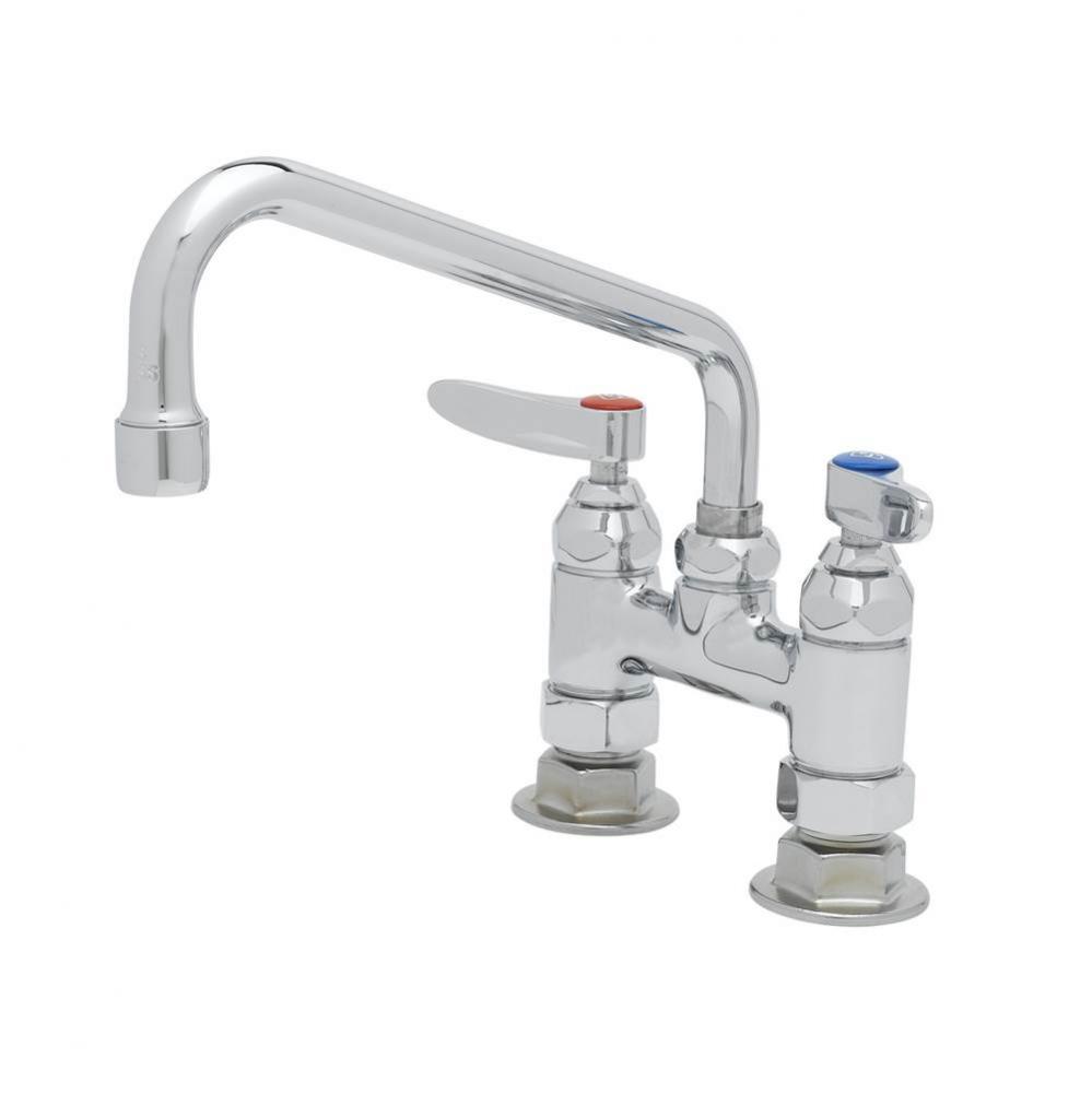 Double Pantry Faucet, Deck Mount, 4'' Centers, 8'' Swing Nozzle (060X)