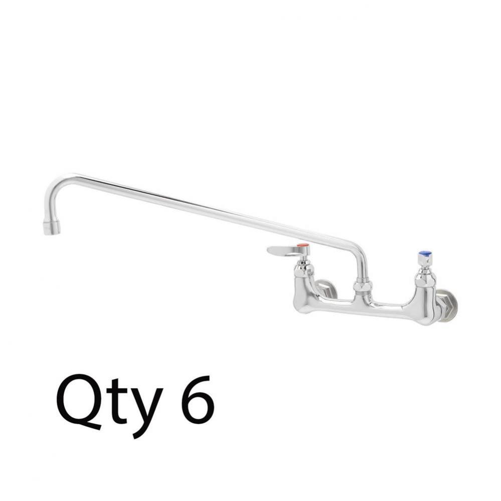 Double Pantry Faucet, Wall Mount, 8'' Centers, 18'' Swing Nozzle (065X) (Qty.