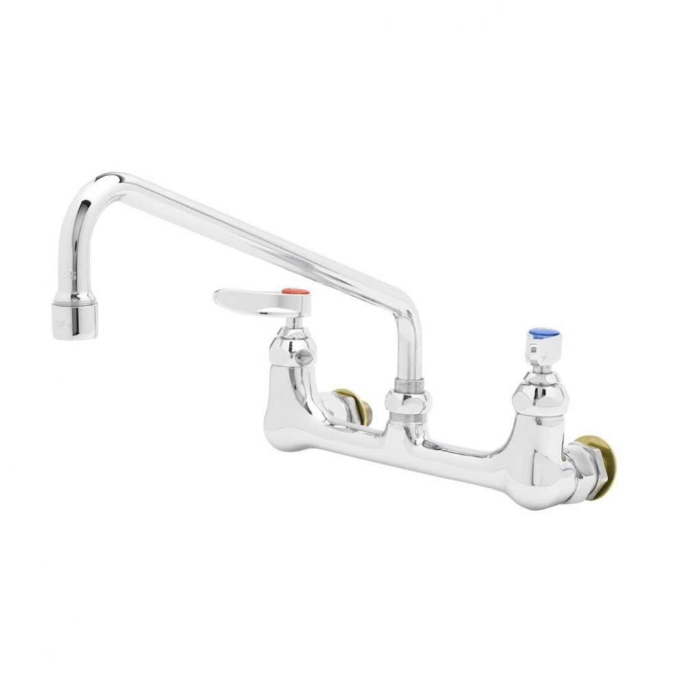 Double Pantry Faucet, Wall Mount, 8'' Center, 12'' Swing Nozzle (062X), 1/2&ap