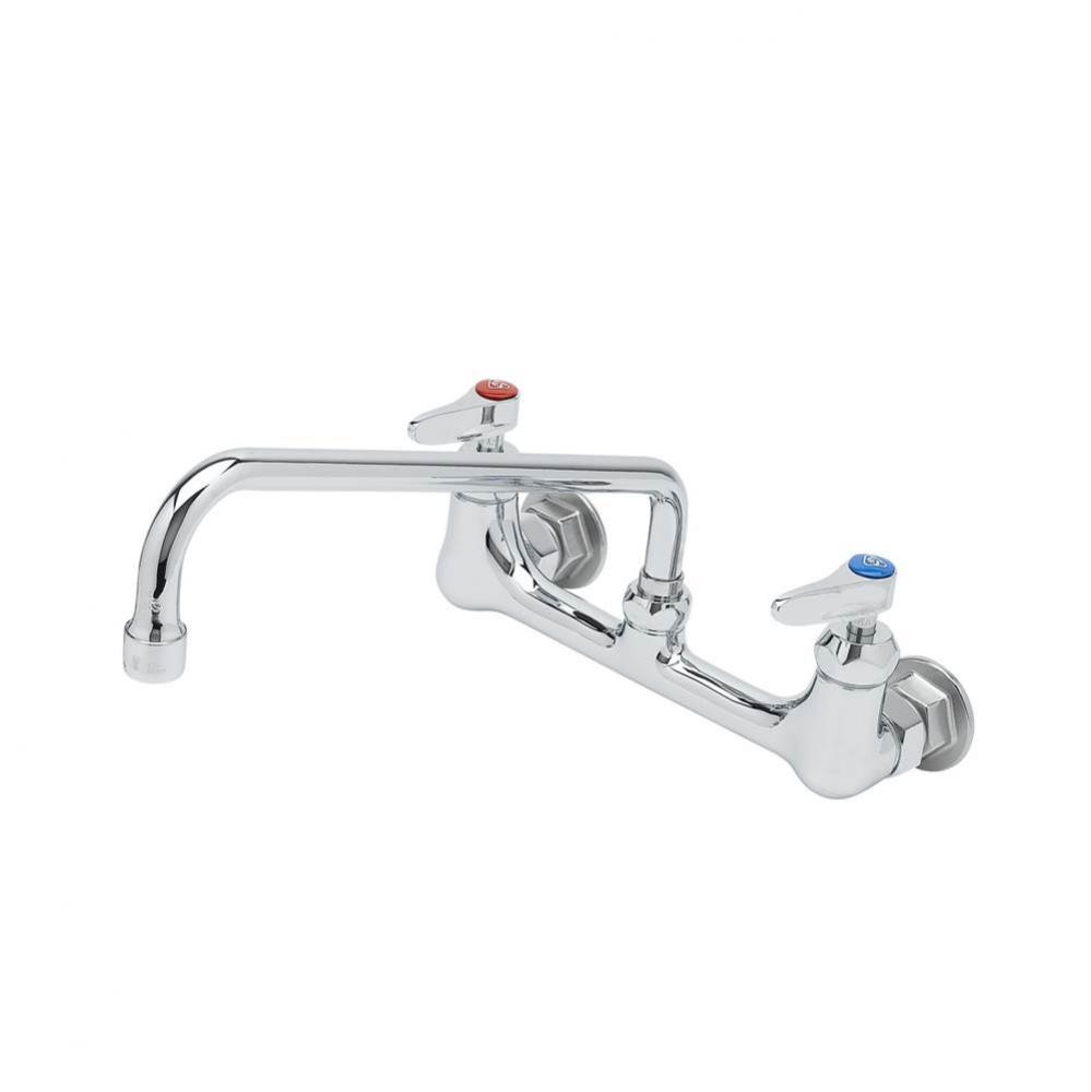 8'' Wall Mount Faucet, 1/2'' NPT Female Inlets, Ceramas w/ Check Valves, 1.0 G