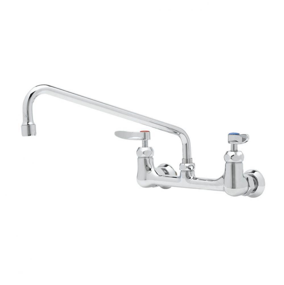 Double Pantry Faucet, 8'' Wall Mount, Ceramas, 12'' Swing Nozzle, 2.2 GPM Aera