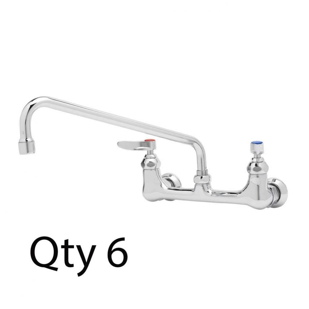 Double Pantry Faucet, Wall Mount, 8'' Centers, 12'' Swing Nozzle (062X), EE In