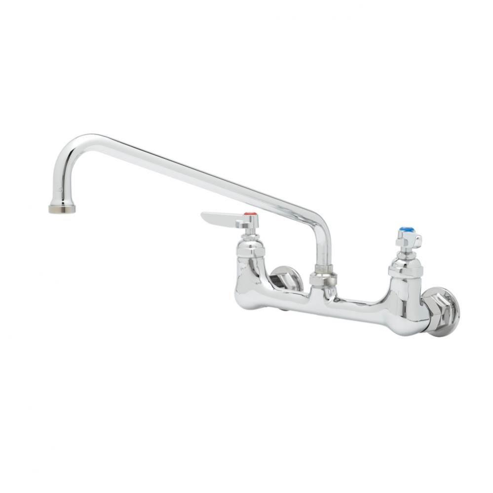 Double Pantry Faucet, Wall Mount, 8'' Centers, 12'' Swing Nozzle (Qty. 6)