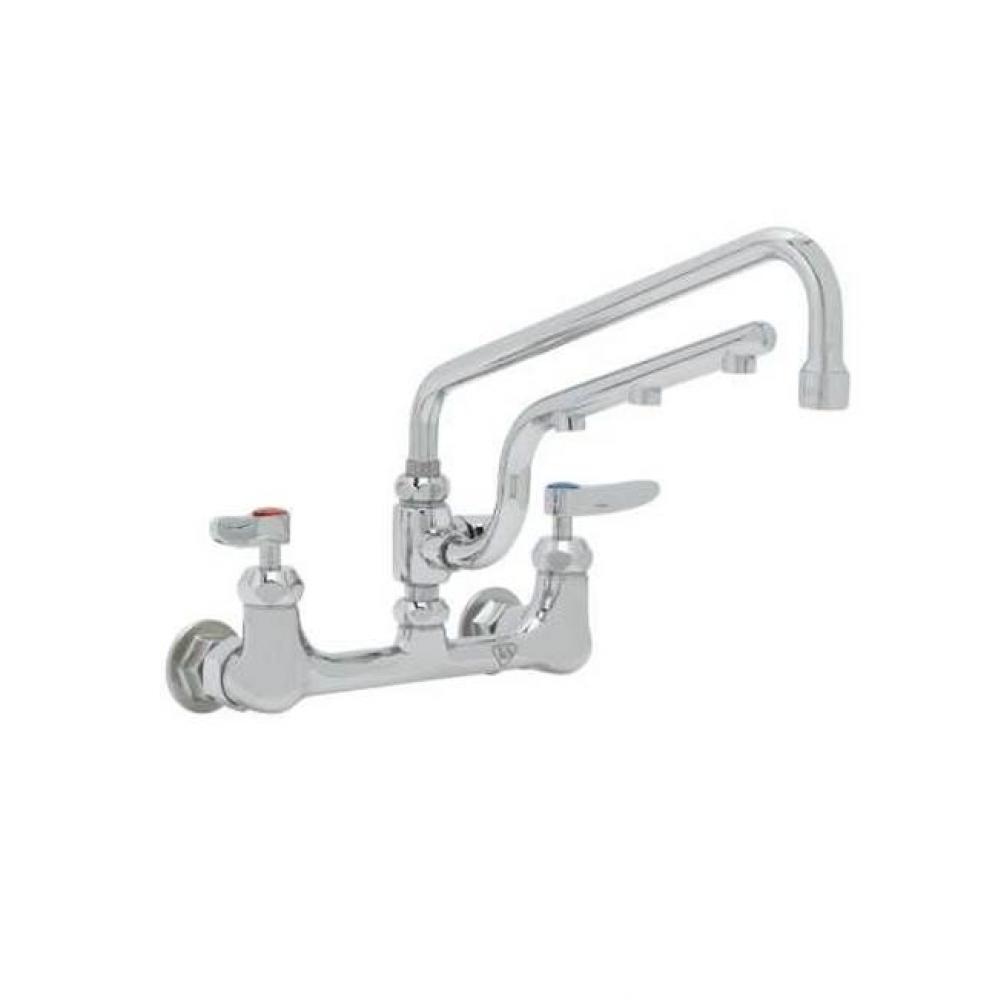 ULTRARINSE 8'' Wall Mount Mixing Faucet, 12'' Swing Nozzle, 10'' 1.5