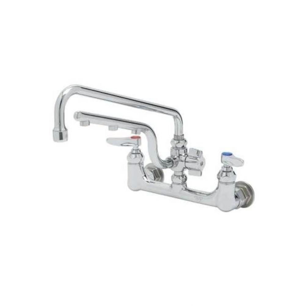ULTRARINSE 8'' Wall Mount Mixing Faucet, 12'' Swing Nozzle, 10'' 1.5